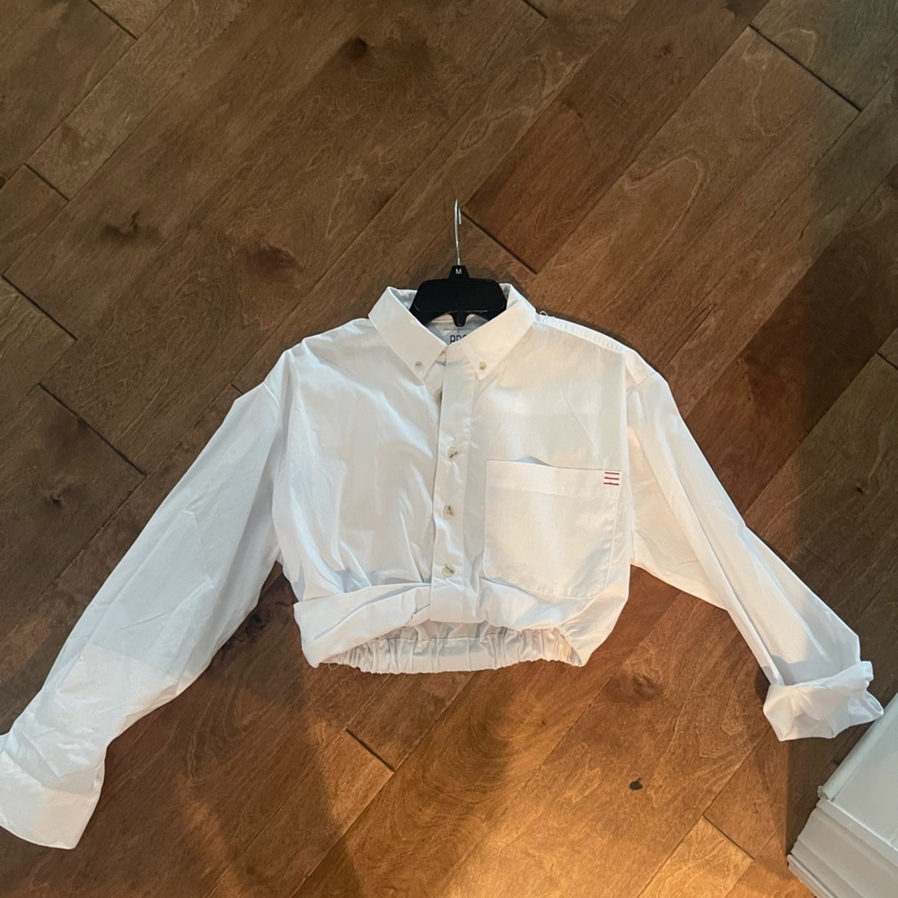 Cropper white button up shirt